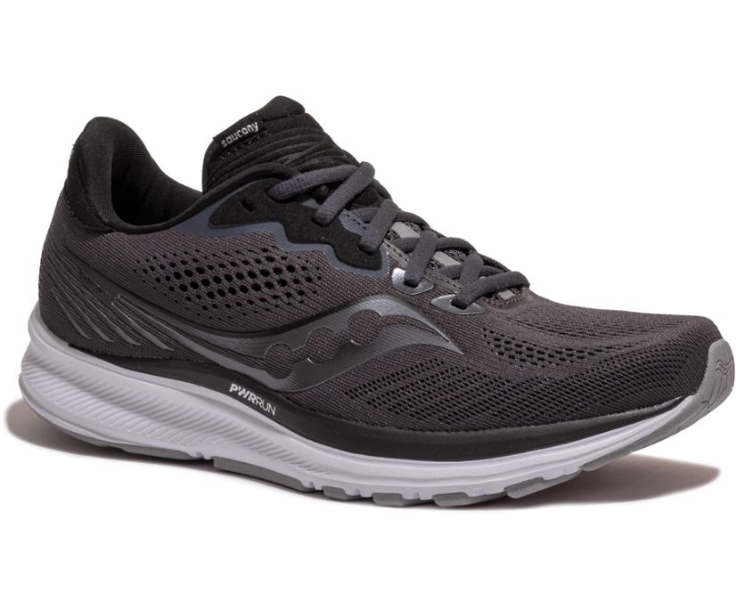 Saucony Ride 14 Wide Women's Running Shoes Grey / Black | Canada 201LISH